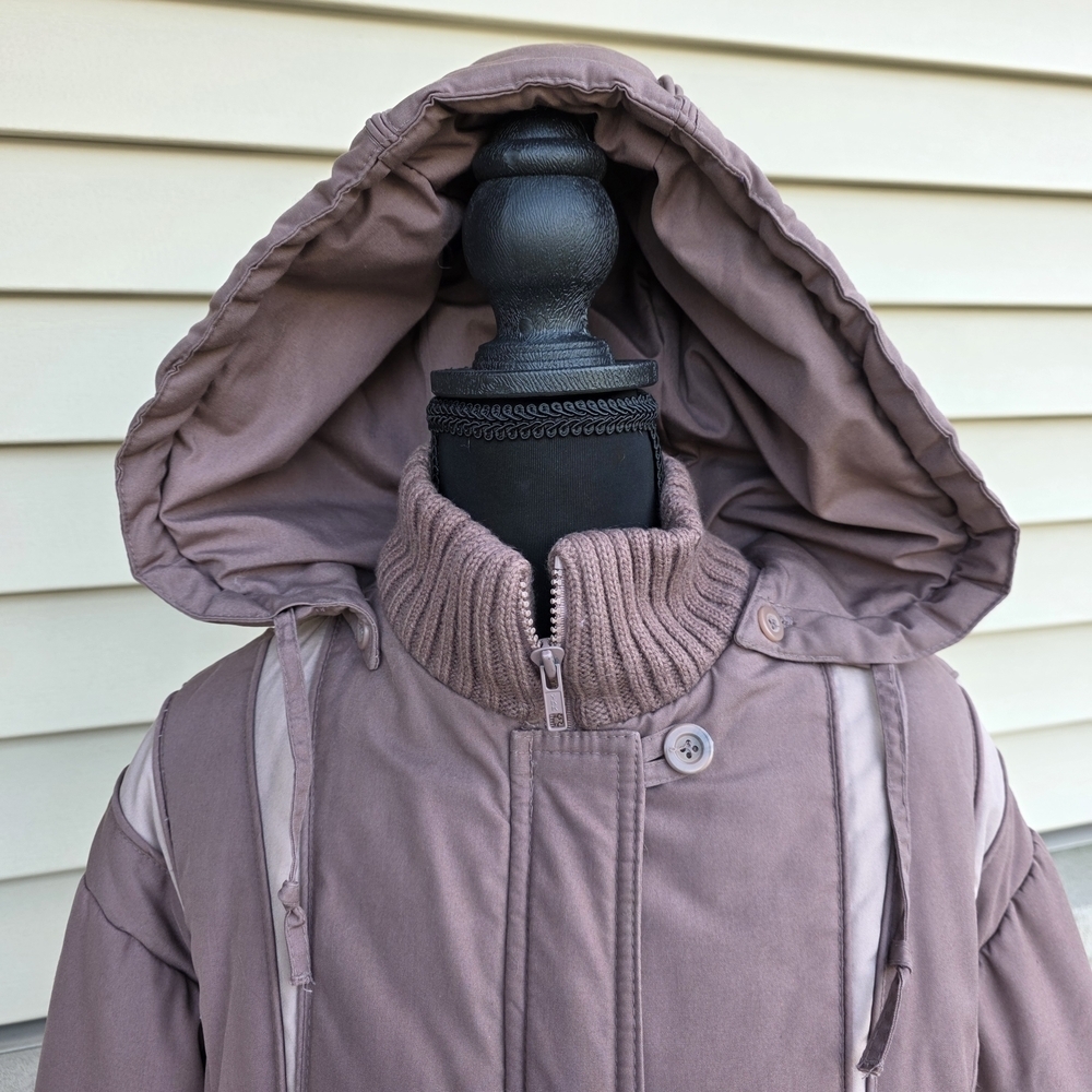 Vintage Reef II Mauve Long Hooded Winter Coat – Made in Korea – Size 14 - Picture 3 of 13